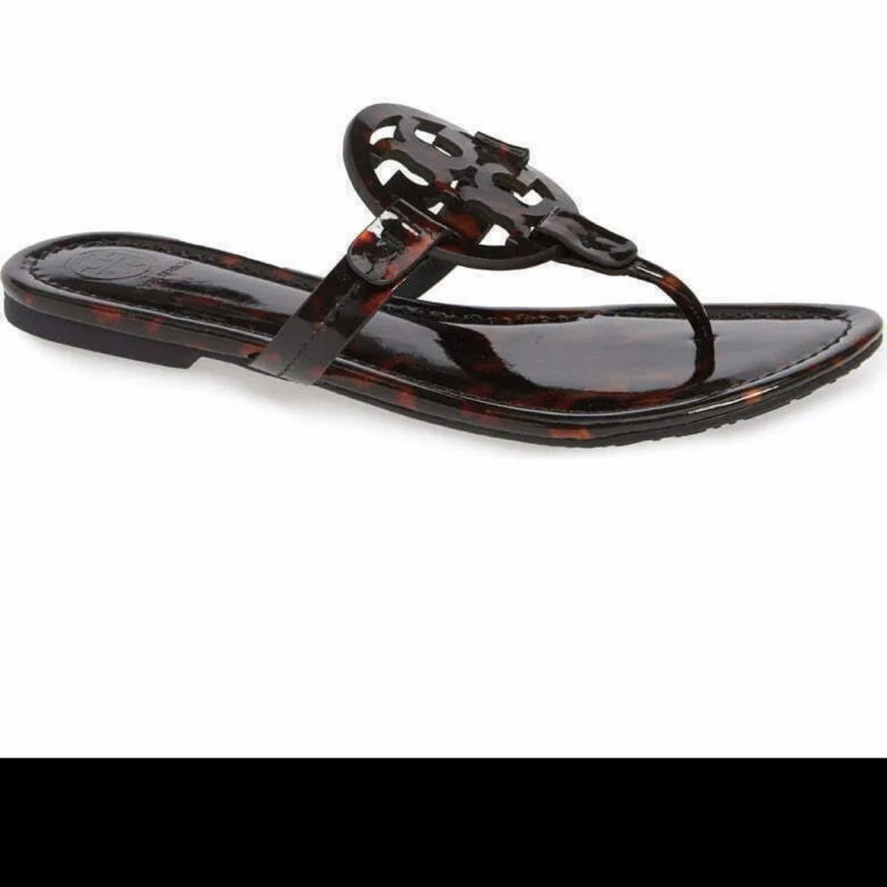 Tory Burch tortoise miller sandal great condition